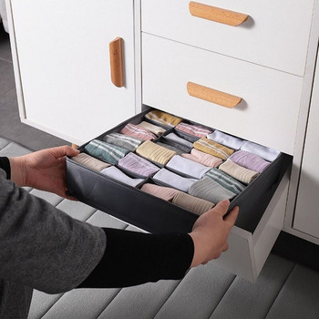 Миещи се органайзери за чекмеджета Кутия за съхранение Калъф за сутиен Връзки Бельо Чорапи Шал Органайзери за чекмеджета Разделител Органайзер за гардероб с капак