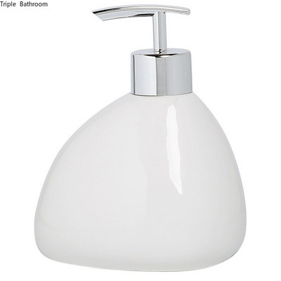 1db Tiszta fehér kerámia Lotion palack Folyékony szappanadagoló Otthoni Konyhai kézfertőtlenítő Tároló samponos flakon Fürdőszoba tartozék