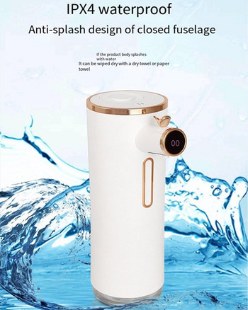 UOSU Дозатор за течен сапун 400 мл Автоматичен LED интелигентен безконтактен сензор Индукционна машина за миене на ръце за кухненско оборудване за баня