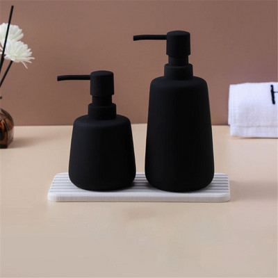 Set 2 în 1 Dozator de săpun din ceramică 260ml 400ml Lichid Depozitare gol Sub-sticlă Baie Dezinfectant pentru mâini Coditioner Sticle de șampon
