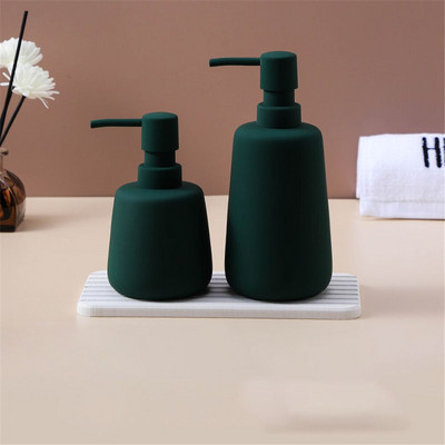 Set 2 în 1 Dozator de săpun din ceramică 260ml 400ml Lichid Depozitare gol Sub-sticlă Baie Dezinfectant pentru mâini Coditioner Sticle de șampon