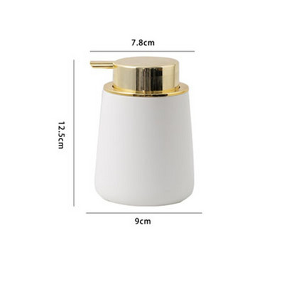 400 ml-es szappanadagoló fürdőszobai fogkefe tartó samponos flakonok kézmosó tusfürdő kerámia üres utántöltő prés alpalack