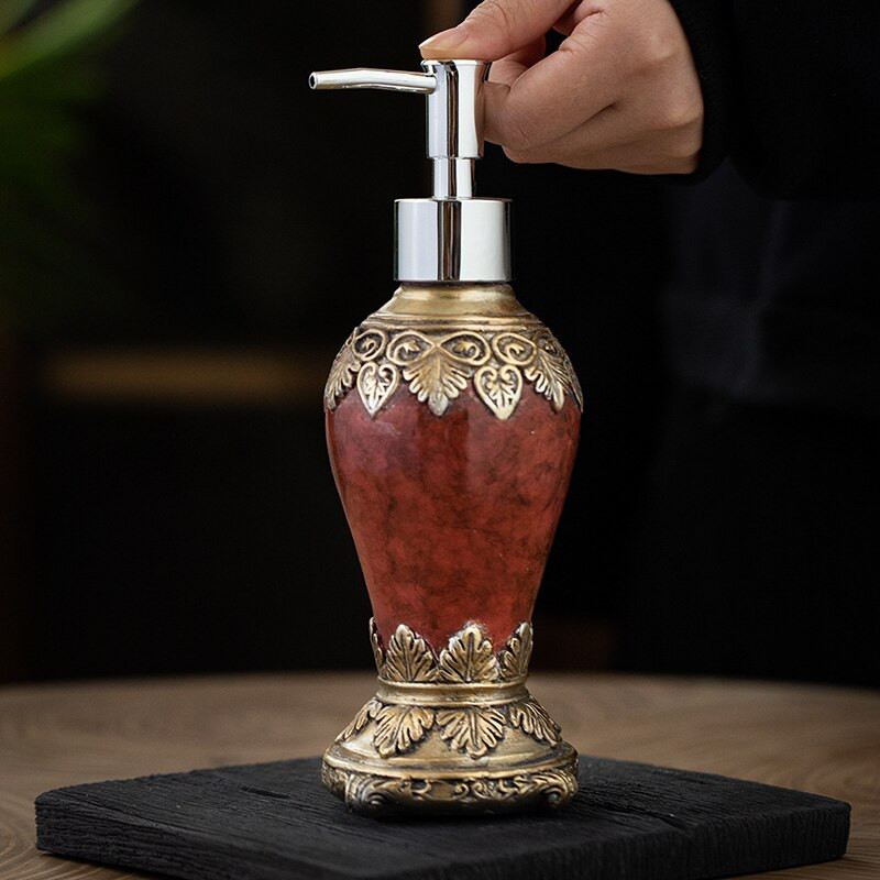 300 ml presspump tühi pudel, korduvtäidetav euroopa stiilis retrošampoon losjoon Vedelseep Vannitoa seebi jaotur