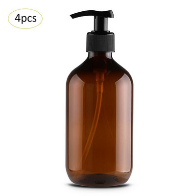 4 db/csoport 500 ml-es PET lotion sampon kézi tusfürdős flakon hordozható szappanadagoló üres pumpás flakon