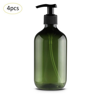 4 db/csoport 500 ml-es PET lotion sampon kézi tusfürdős flakon hordozható szappanadagoló üres pumpás flakon