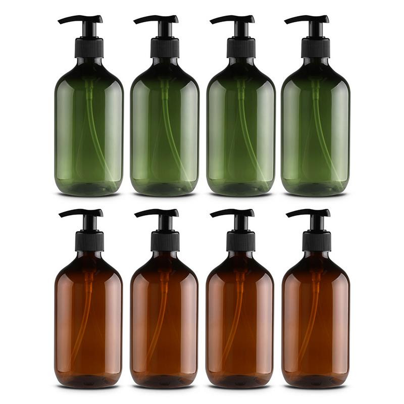 4 db/csoport 500 ml-es PET lotion sampon kézi tusfürdős flakon hordozható szappanadagoló üres pumpás flakon