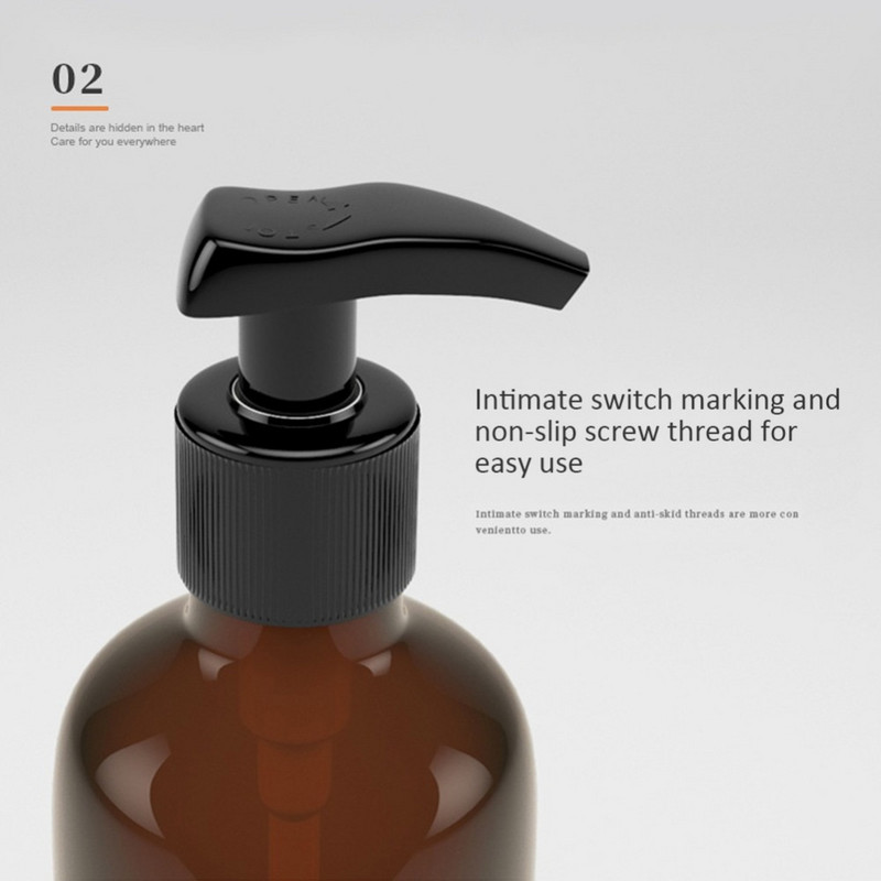 4 db/csoport 500 ml-es PET lotion sampon kézi tusfürdős flakon hordozható szappanadagoló üres pumpás flakon