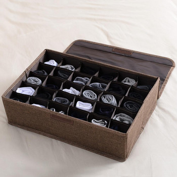 30 решетки Връзки Чорапи Разделител за бельо Органайзер за гардероб Кутия за съхранение с капак Органайзери за чекмеджета