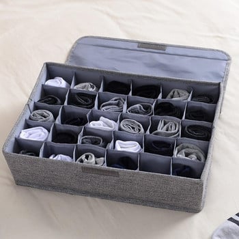 30 решетки Връзки Чорапи Разделител за бельо Органайзер за гардероб Кутия за съхранение с капак Органайзери за чекмеджета