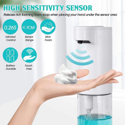 350 ml-es Smart Sensing automatikus habszappan adagoló samponpumpa otthoni szállodához