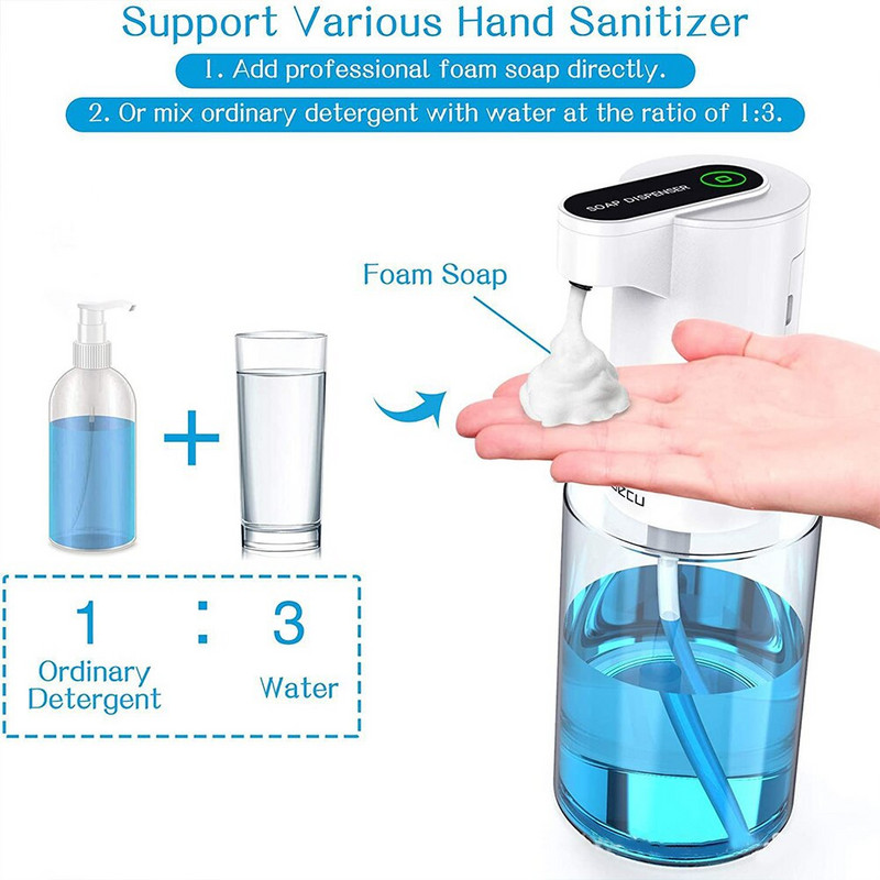 350 ml-es Smart Sensing automatikus habszappan adagoló samponpumpa otthoni szállodához