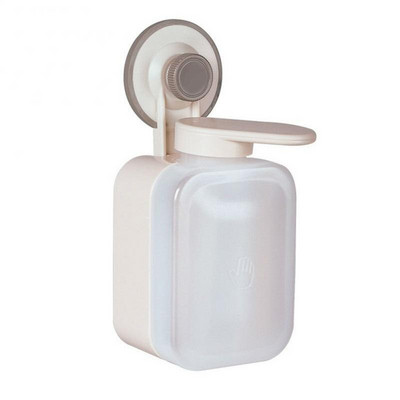 Dozator de săpun, montat pe perete, presă din plastic lichid pentru mână, sticle portabilă, fără perforare, baie, ventuze pentru baie, chiuvetă de bucătărie