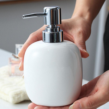 Ceramic Soap Dispenser Bottle Dispenser Liquid Soap with Pump Dispenser Container for Bathroom Kitchen Bathroom Accessories