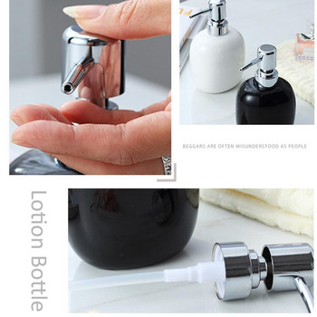 Ceramic Soap Dispenser Bottle Dispenser Liquid Soap with Pump Dispenser Container for Bathroom Kitchen Bathroom Accessories