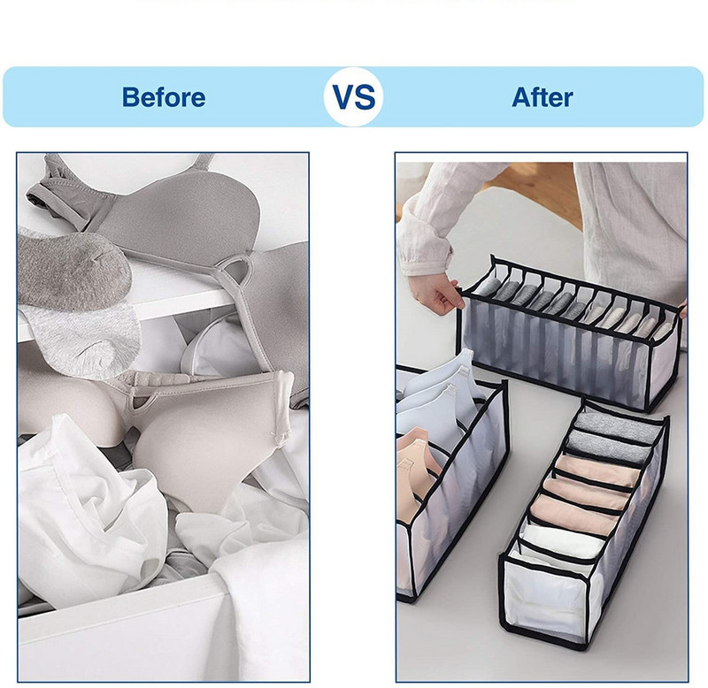 3 részes fehérnemű fiók rendszerező tároló doboz összehajtható szekrény rendszerező fiók elválasztó tároló dobozok alsónadrághoz zokni melltartó