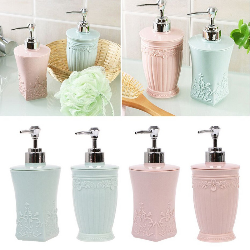 400 ml folyékony szappan adagolók lotion sampon faragott virág pumpás palackok kézi szappantartó kellékek konyhába és fürdőszobába