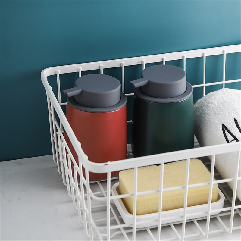 380 ml vonios muilo dozatorius Šampūno buteliukai Nordic Empty Refill Press Keraminis plaukų kondicionierius rankų plovimo dušo želė buteliukas