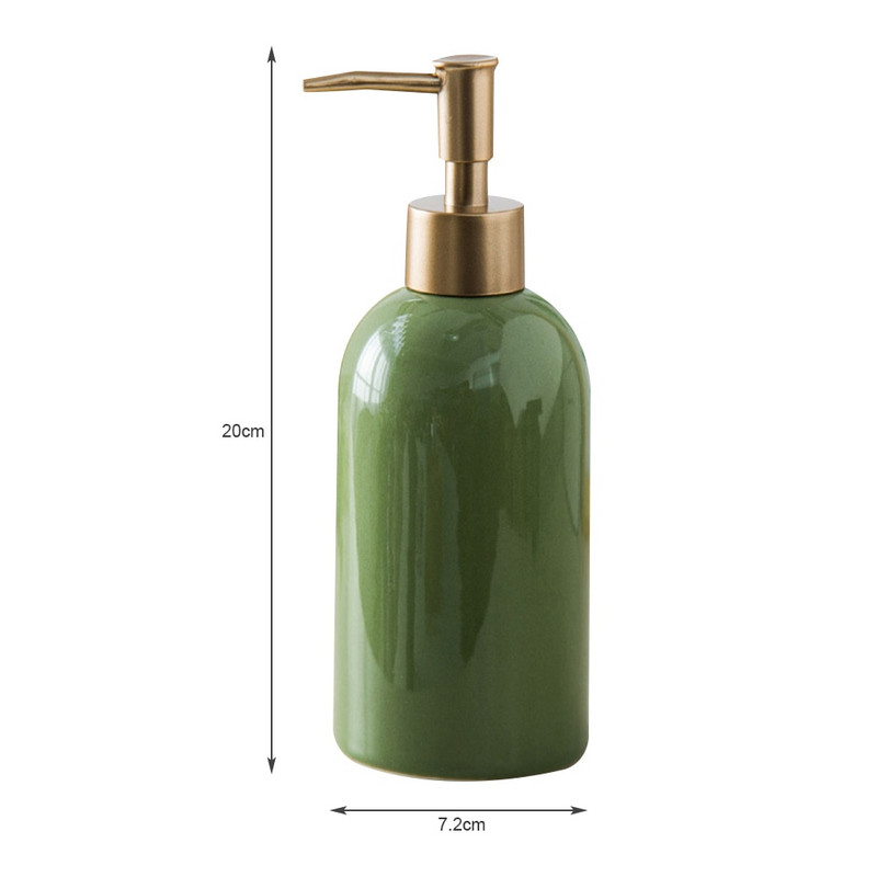 420 ml kerámia folyékony szappanadagoló sampon tusfürdő tusfürdő üres pumpás flakon tartály fürdőszobai hordozható szappanadagoló