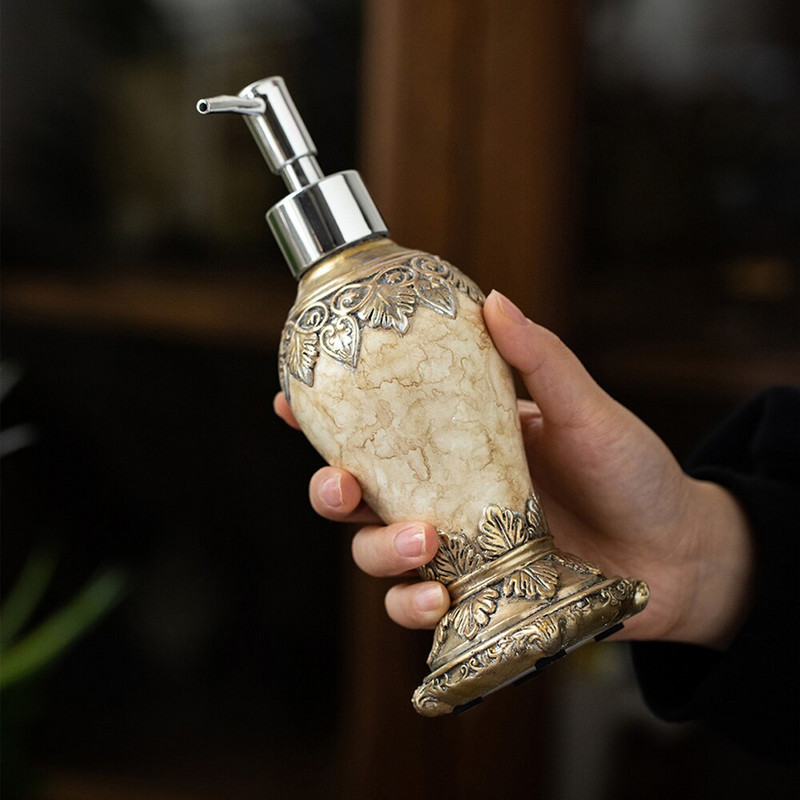 Retro achát szappanadagoló pumpa 300 ml újratölthető folyékony kézápoló palackok nordic stílusú tusfürdő sampon fürdő tároló palackok