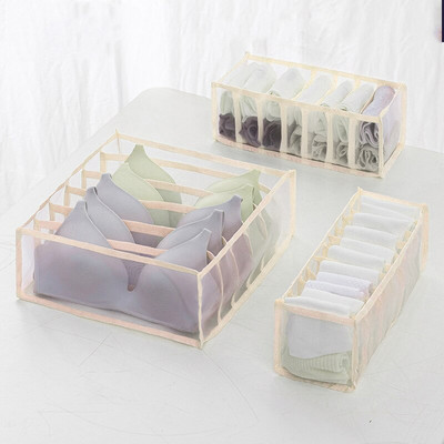 3 бр./компл. Органайзер за чекмедже за бельо Кутия за съхранение Сгъваеми шкафове Органайзери Разделител на чекмеджета Кутии за съхранение на долни гащи Чорапи Сутиен