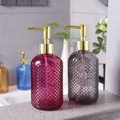 Dozator de săpun transparent Flacon reîncărcabil pentru săpun lichid de mână distribuitor de șampon pentru baie bucătărie