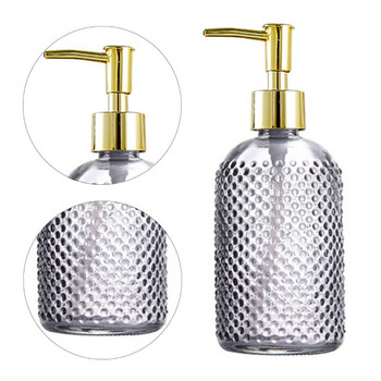 Clear Soap Dispenser Bottle Refillable Liquid Hand Shampoo Dispenser for Bathroom Kitchen