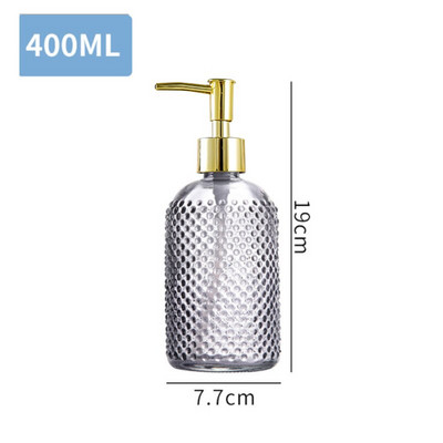 Dozator de săpun transparent Flacon reîncărcabil pentru săpun lichid de mână distribuitor de șampon pentru baie bucătărie