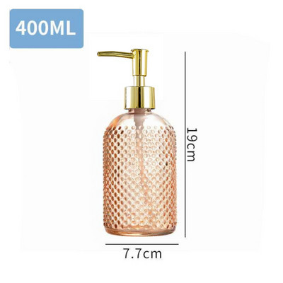 Dozator de săpun transparent Flacon reîncărcabil pentru săpun lichid de mână distribuitor de șampon pentru baie bucătărie