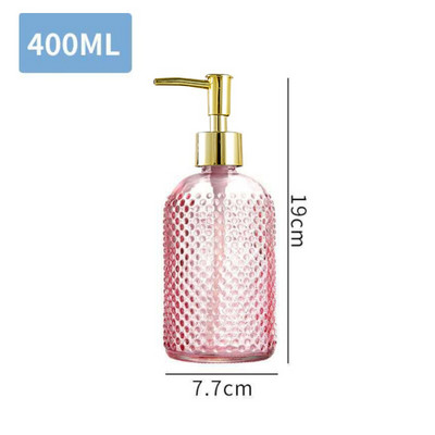 Dozator de săpun transparent Flacon reîncărcabil pentru săpun lichid de mână distribuitor de șampon pentru baie bucătărie