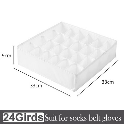 7 16 24 Grile Organizator Sutiene Șosete Cutie de depozitare lenjerie de corp lavabilă Organizatoare de sertare pliabile Organizare de depozitare multifuncțională