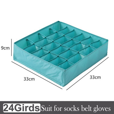 7 16 24 Grile Organizator Sutiene Șosete Cutie de depozitare lenjerie de corp lavabilă Organizatoare de sertare pliabile Organizare de depozitare multifuncțională