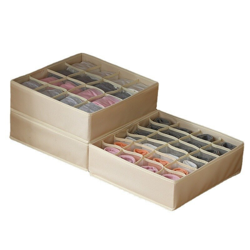 7 16 24 Grile Organizator Sutiene Șosete Cutie de depozitare lenjerie de corp lavabilă Organizatoare de sertare pliabile Organizare de depozitare multifuncțională