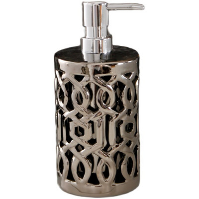 Ezüst hordozható folyékony szappanadagolók Kreatív retro kerámia fürdőszobai kiegészítők tusfürdő samponos flakonok