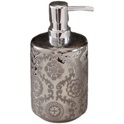 Ezüst hordozható folyékony szappanadagolók Kreatív retro kerámia fürdőszobai kiegészítők tusfürdő samponos flakonok
