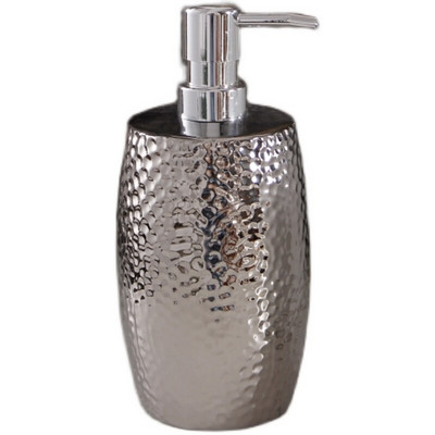 Ezüst hordozható folyékony szappanadagolók Kreatív retro kerámia fürdőszobai kiegészítők tusfürdő samponos flakonok