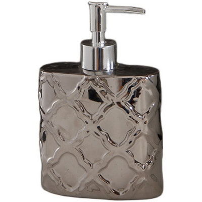 Ezüst hordozható folyékony szappanadagolók Kreatív retro kerámia fürdőszobai kiegészítők tusfürdő samponos flakonok