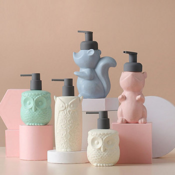 Σκανδιναβικά αξεσουάρ μπάνιου Δημιουργικό μπουκάλια κεραμικής αντλίας αφρού σε σχήμα ζώου Μπουκάλι αφρόλουτρο για σαμπουάν με σαπούνι αφρού