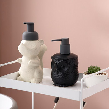 Σκανδιναβικά αξεσουάρ μπάνιου Δημιουργικό μπουκάλια κεραμικής αντλίας αφρού σε σχήμα ζώου Μπουκάλι αφρόλουτρο για σαμπουάν με σαπούνι αφρού