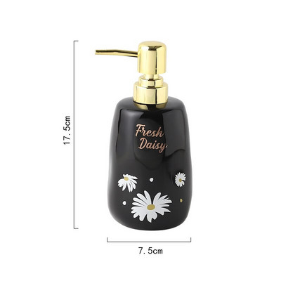 Daisy Flower Matrica Kerámia szappanadagoló Konyhai Kézmosó Szaniter flakon Sampon flakon Fürdőszoba Kiegészítők Nordic Home