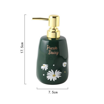 Daisy Flower Matrica Kerámia szappanadagoló Konyhai Kézmosó Szaniter flakon Sampon flakon Fürdőszoba Kiegészítők Nordic Home
