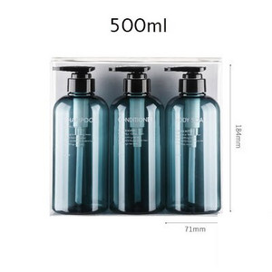 3 az 1-ben szappanadagoló készlet 300 ml-es 500 ml-es üres utántöltő flakon fürdőkondicionáló samponhoz és testmosó palackokhoz műanyag pumpás flakon