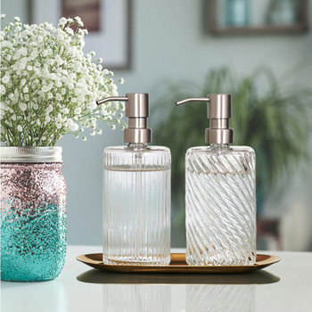 Nordic Ins Popular Hand Press Glass Sub-Bottle Dispenser Υγρό Σαπούνι Μπουκάλι Σαμπουάν μπάνιου και Μαλακτικό
