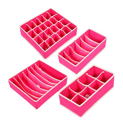 4db/készlet Fehérnemű Melltartó Szervező Tároló doboz Fiók Szekrény Szervező Dobozok Fehérneműhöz Sálak Zokni Melltartó