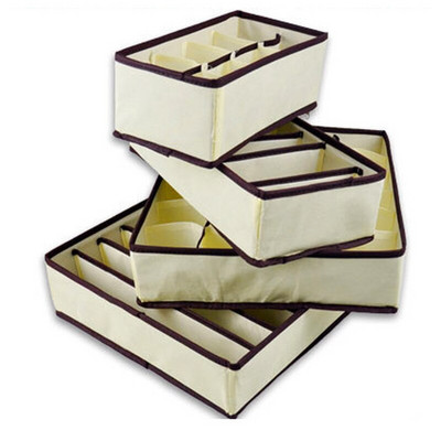 4db/készlet Fehérnemű Melltartó Szervező Tároló doboz Fiók Szekrény Szervező Dobozok Fehérneműhöz Sálak Zokni Melltartó