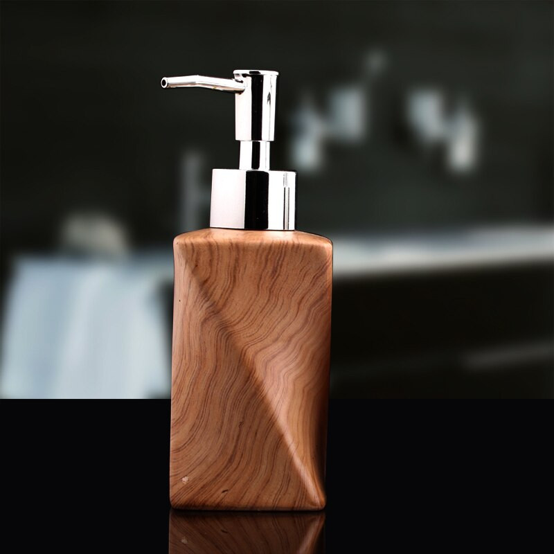 Sampon flakon pumpa spray kerámia hordozható fa szemcsés folyékony szappanadagoló tusfürdős palack konyhai szállodai szappanadagoló LY61