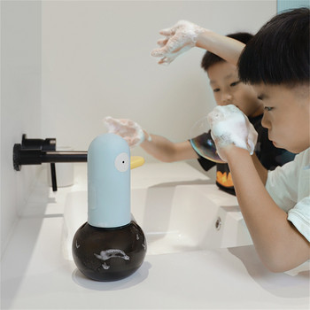 Αυτόματος διανομέας σαπουνιού αφρού για το πλύσιμο των χεριών Πάπια Έξυπνος διανομέας σαπουνιού για παιδιά Υπέρυθρη μηχανή σαπουνιού με φυσαλίδες