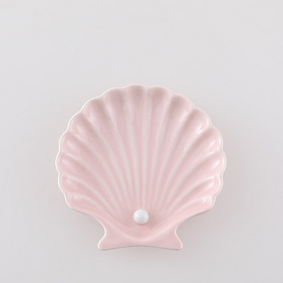 280ml Shell Shape Kerámia szappanadagoló konyhai kézfertőtlenítő flakon tusfürdő Fürdőszoba kiegészítők 10,5*6,5*15cm