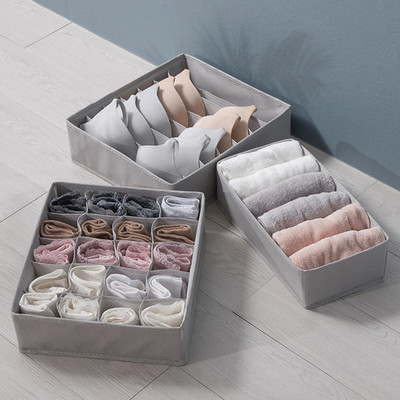 3Pcs Home Houseware Сутиен Бельо Чорапи Органайзер Чекмедже Разделител Кутия за съхранение Калъф Чекмедже Гардероб Органайзери Кутии