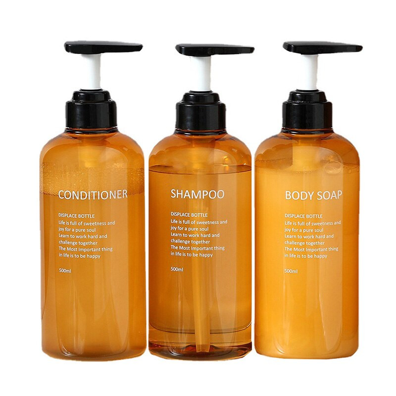 3 vnt./Siūlė 500 ml Šampūno dozatoriaus buteliukas Vonios kambario reikmenys Kondicionieriaus kūno muilo presas Tušti plastikiniai pompų buteliukai