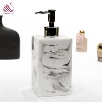 Μπουκάλι λοσιόν γκρι μαρμάρου 430 ml Όμορφα σχεδιασμένο ανθεκτικό κομψό σαπουνάκι Home Hotel Lotion Tank Press Bottle Soap